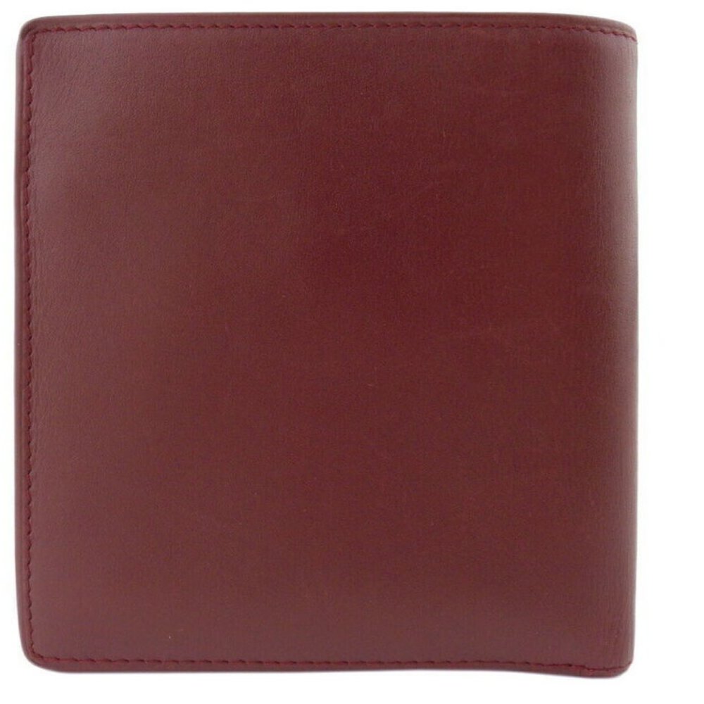 Cartier Two Folded Purse Mastline Bordeaux Leather Authentic USED - Picture 2 of 8